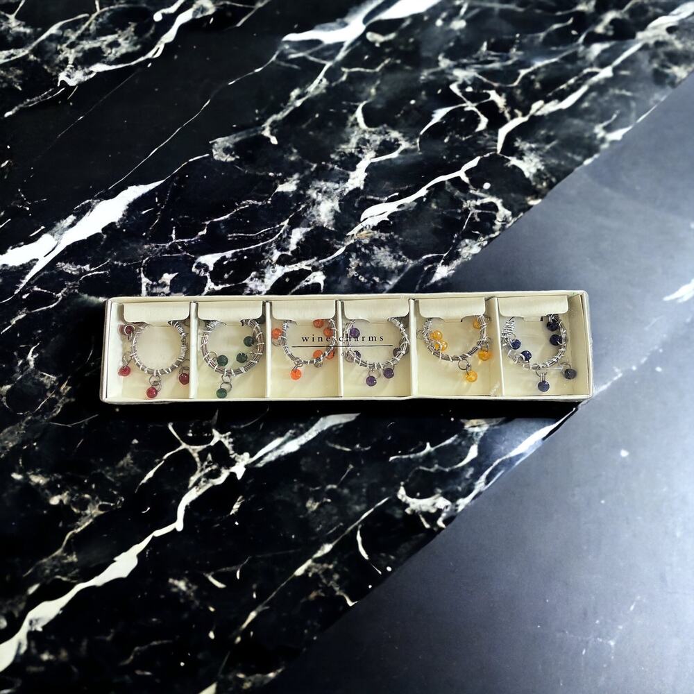 Vintage Pier 1 Imports WINE Charms NEW in Box